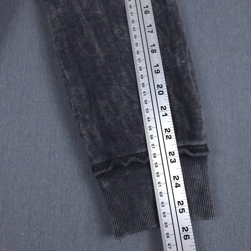 True Religion Distressed‎ Hoodie Mens Medium Gray Pullover Sweatshirt Grunge Y2K